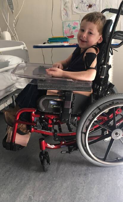 TRAGEDY: Blake Heath - whenever he does leave hospital - will be force to do it in a wheelchair. Picture: Supplied.