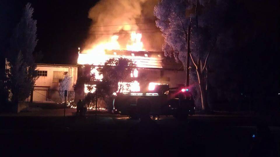 ALIGHT: Fire on Olympic Street. Picture: Craig Tilston