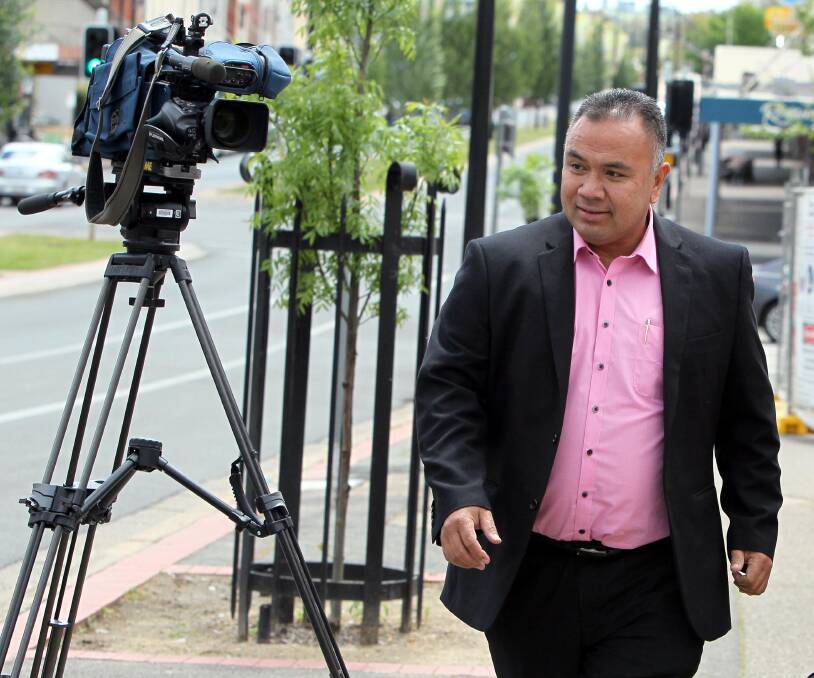 COURT FINDINGS: Father Neru Leuea walks into the Wagga District Court on Monday morning. He has been found not guilty of sexual intercourse without consent. 
