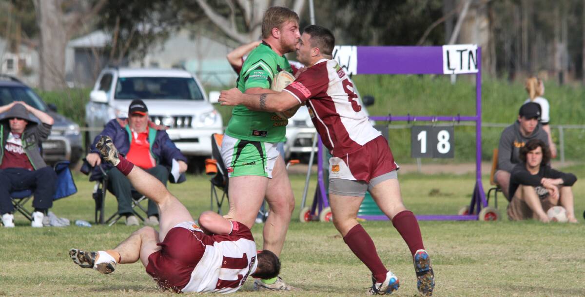 ANOTHER SEASON LOOMS: Leeton's Rhys Wilesmith in action last year for the Greens. The club will be taking part in the West Wyalong Knockout this weekend. 
