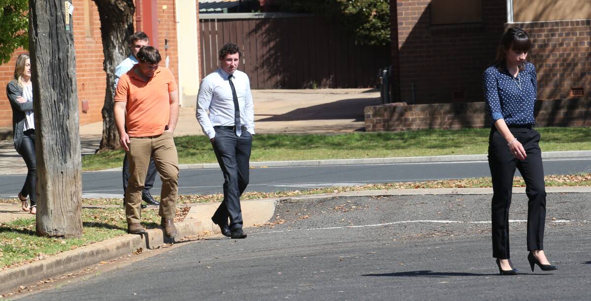 STEPHANIE Scott's family leaves Griffith Local Court on Wednesday morning. 