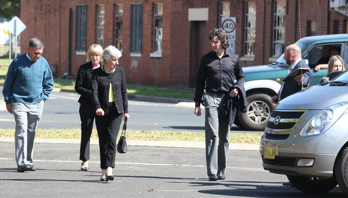 STEPHANIE Scott's family leaves Griffith Local Court on Wednesday morning. 
