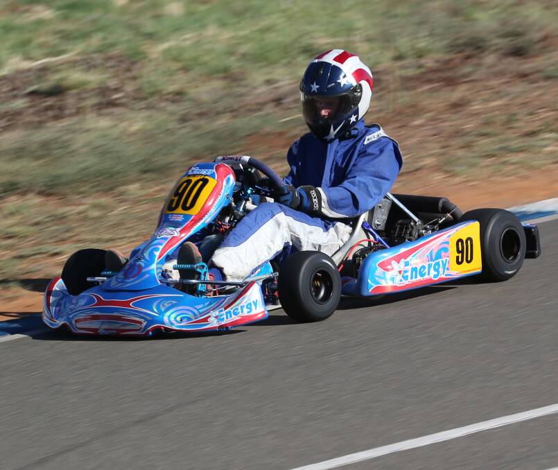 SPEED MACHINE: Leeton's Jarrod Whitty will race at the state karting titles in Griffith this weekend. Picture: Anthony Stipo