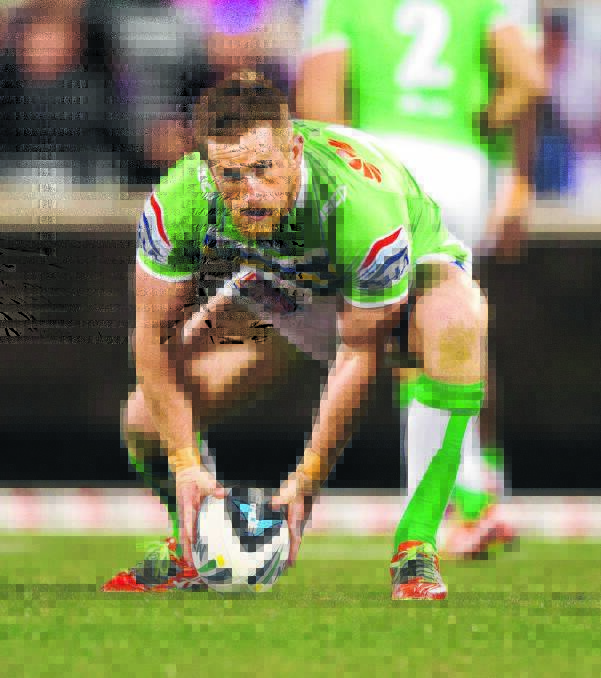 UP FOR GRABS: Canberra Raiders playmaker Josh McCrone believes there will be plenty of competition for spots in 2015. Picture: Jay Cronan
