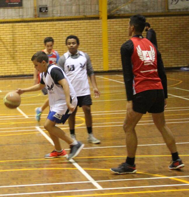 White Hawks v Red Team at Midnight Basketball. Picture: Andrew Piva