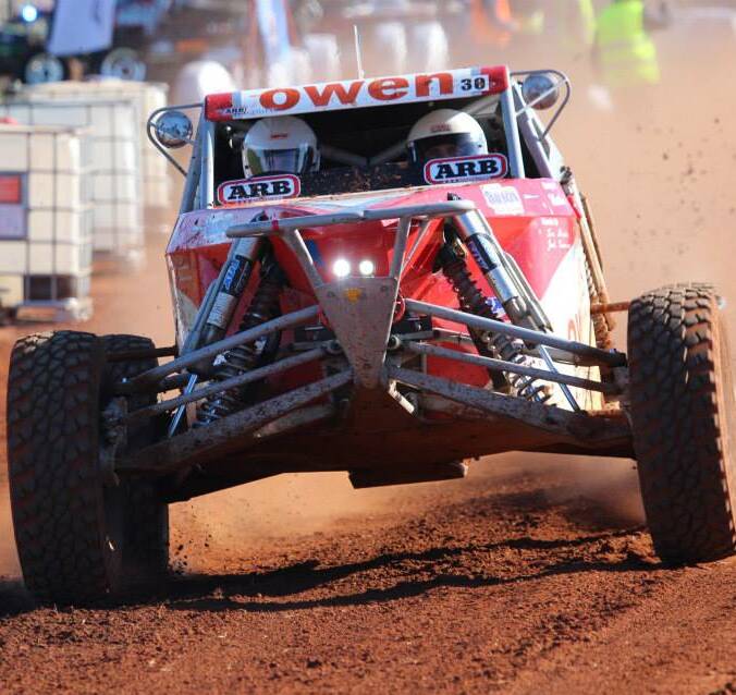 FAST AND FURIOUS: Glenn Owen and Mat Ryan tear up the track in their off-road vehicle at the ARB Griffith 400. Picture: Supplied