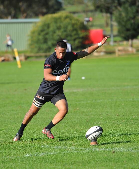 POINTS: Griffith Blacks winger Vaea Mateo bagged a double for his side in the big win over Temora. Picture: Daily Advertiser