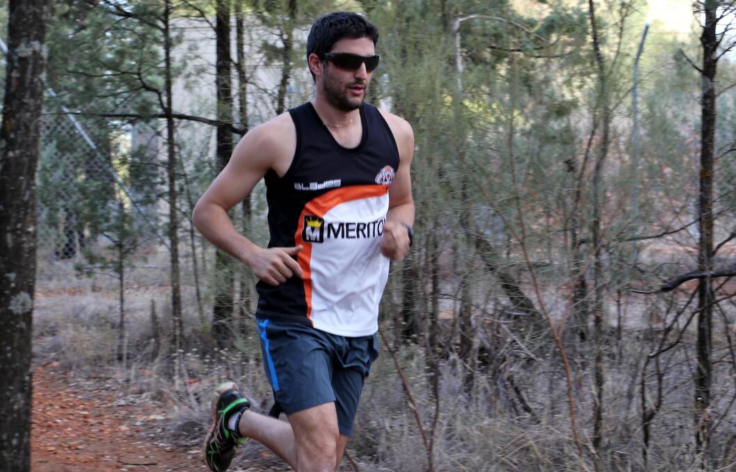 RHYTHM: Simon Fattore settles into his work at Scenic Hill with the Griffith Feral Joggers. Picture: Anthony Stipo