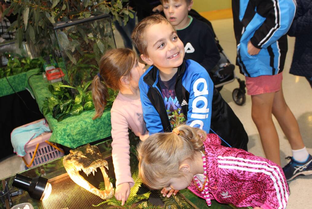 Emma Cunial, 6, Rylan Scrafo, 6, and Adisen Scarfo, 3 thought the animals were pretty great.