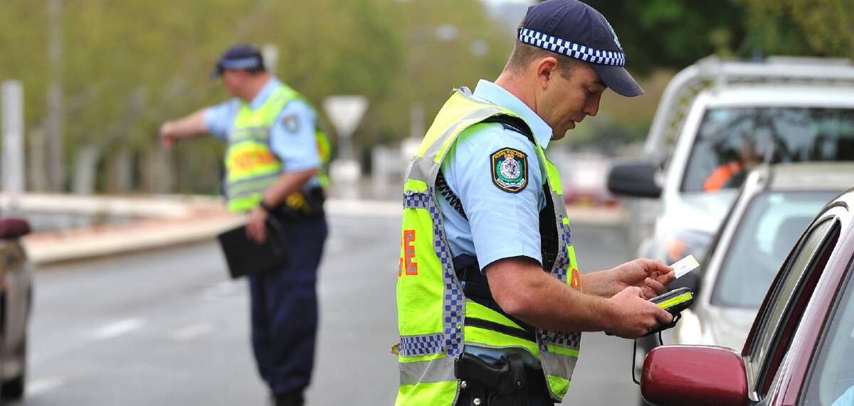RDT: Police conducting random drug testing. Figures show one in six rural drivers tested were under the influence of drugs. Picture: Fairfax.