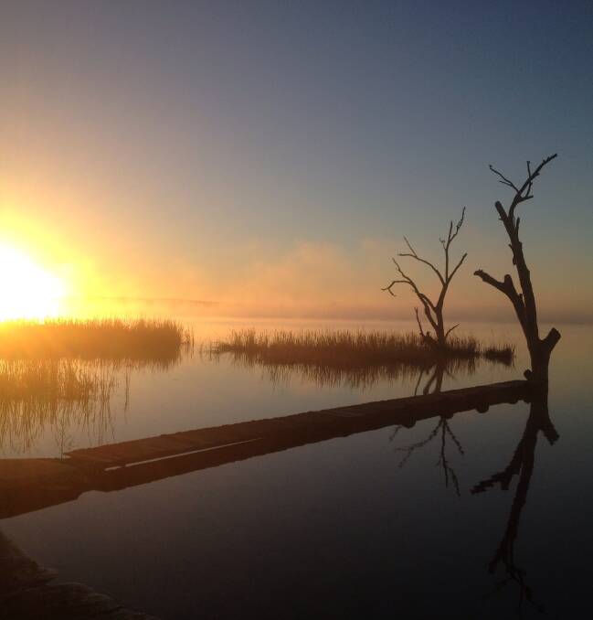 SUNRISE: Peter Taprell sent in another great shot of Lake Wyangan, this time at sunrise. Send your pictures to editor@areanews.com.au
