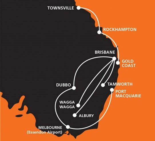 JetGo route map. Source: jetgo.com.au