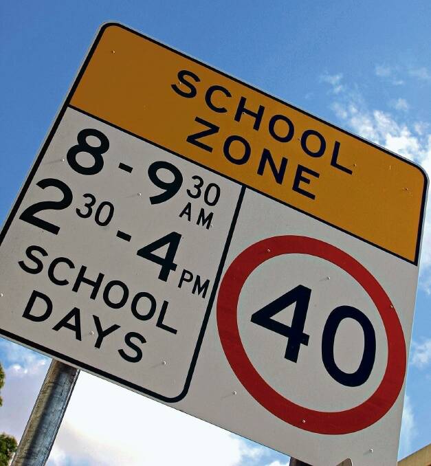 WATCH OUT: School Zones in effect as kids return to school this week. People should also familiarise themselves with rules regarding drop-off zones. Picture: Fairfax Media.