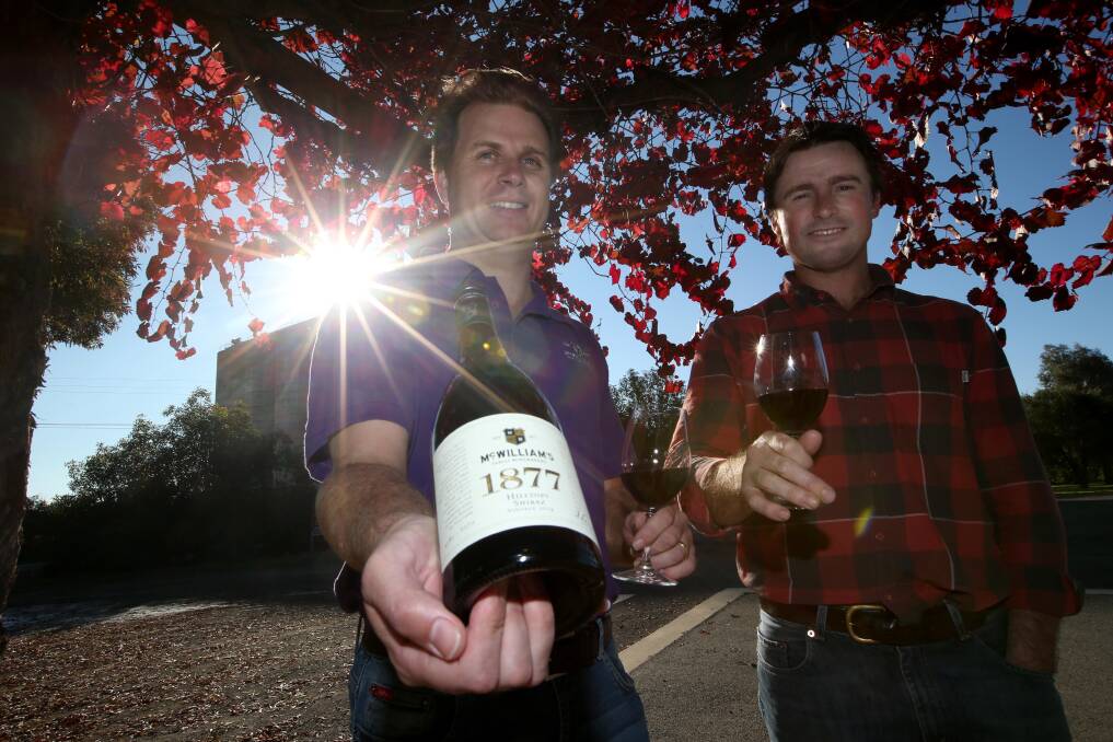 Bryan Currie and Andrew Higgins from McWilliam's Wines.