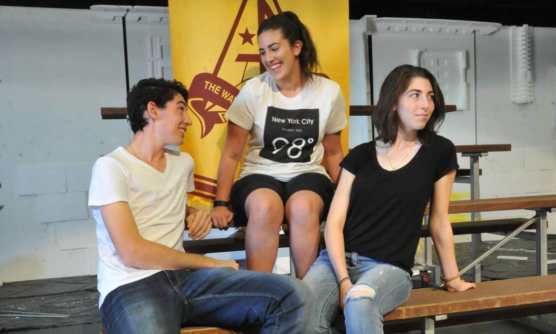 TELL ME MORE: Cesare Piccinin, Elisabeth Trimboli and Ashley Piccinin are among the cast members for Marian's performance of Grease. Picture: Stephen Mudd.