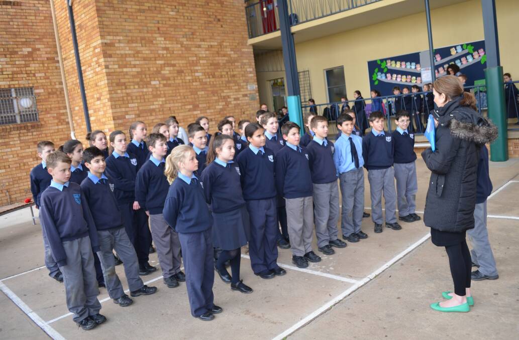 INSTRUCTION: Years Five and Six get ready for Leeton with Mrs Prue Brown.