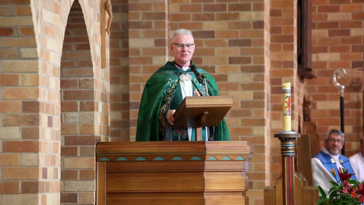 SPECIAL GUEST: The Most Reverend Dr Philip Freier, Archbishop of Melbourne and Primate of the Anglican Church in Australia, speaking at St Alban's Cathedral. Picture: Anthony Stipo.