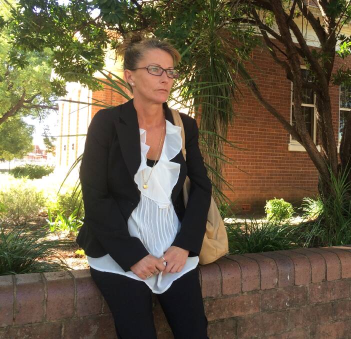 FAMILY: Darren Greenfield's sister Natalie outside the Griffith Court on Friday. She describes her brother as a gentle and kind man. Picture: Ken Grimson