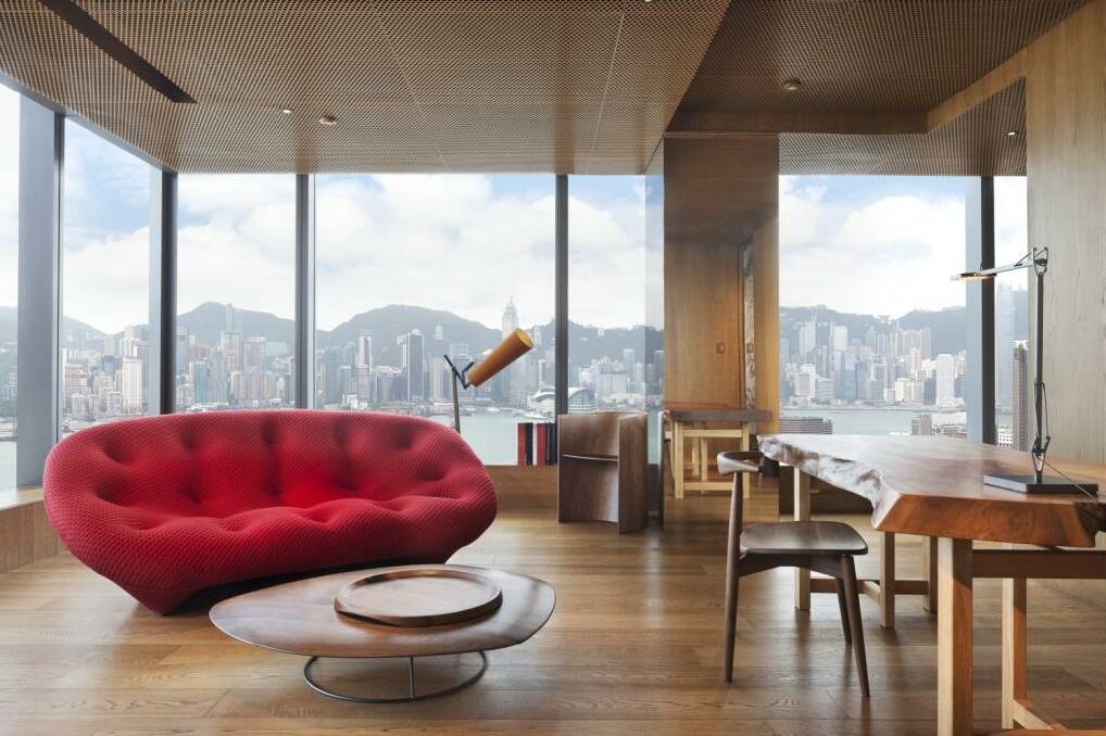 Designer suite by Vivienne Tam Hotel Icon, Hong Kong.
