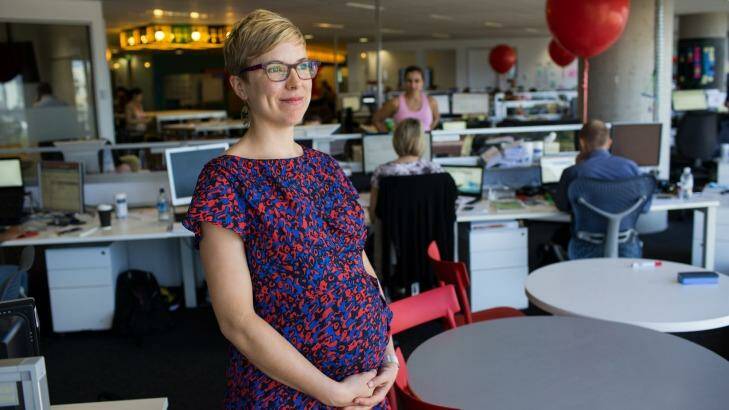 Sophia Parish, who works for Vodafone, says the new working hours for mums offers more flexibility. Photo: Edwina Pickles