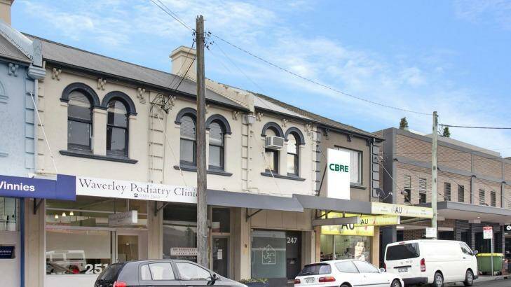 Three adjacent commercial terraces at 247, 249 & 251 Bronte Road, Waverley, are being sold in stock-starved east Sydney. Photo: supplied