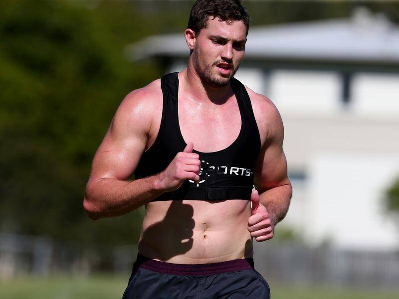 Corey Oates is trying to muscle his way into Brisbane's forward pack for the upcoming NRL season.