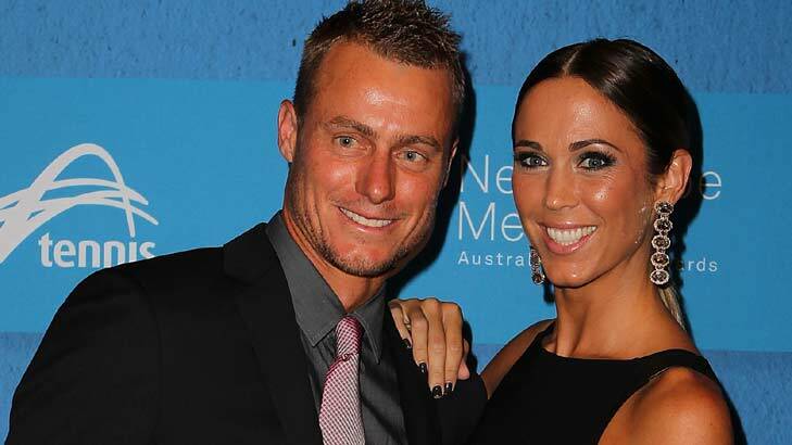Lleyton Hewitt and his wife Bec on the red carpet