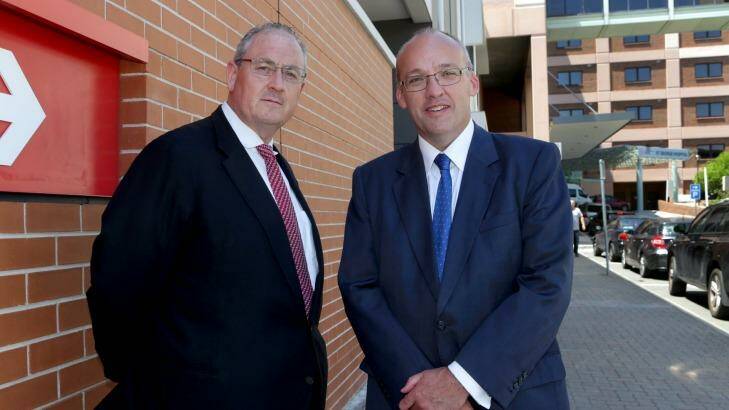 Labor's health spokesman Walt Secord, left, with Opposition Leader Luke Foley. Photo: Jane Dyson