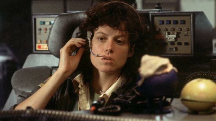 Sigourney Weaver in the original Alien. The next three movies would lead to the 'back entrance' of the original movie. 