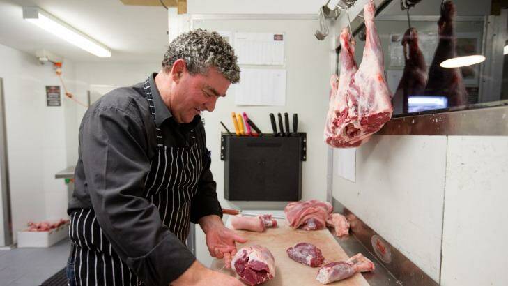 Peter Shaw, butcher of The Meat Store in Bondi Junction. Photo: Edwina Pickles