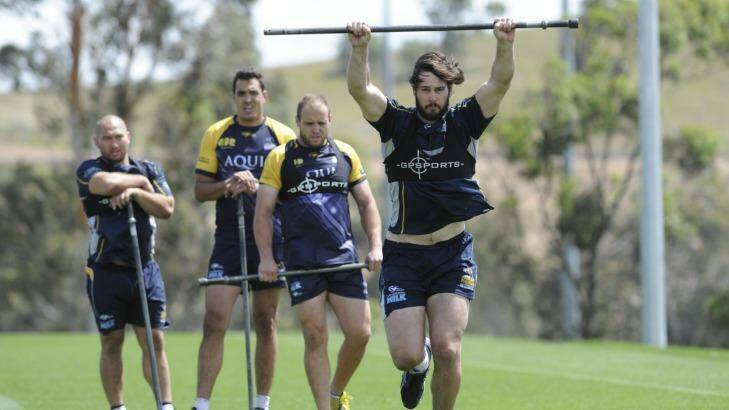 Brumbies lock Sam Carter hopes he can be a leader in the 2016 Super Rugby season. Photo: Graham Tidy