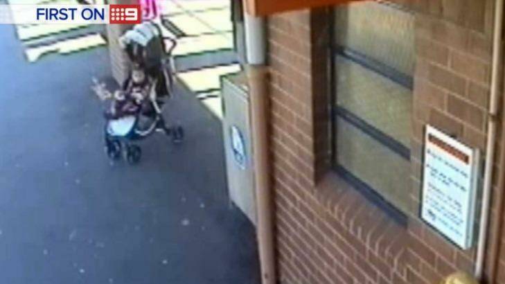 A toddler has been inured after her pram rolled off a railway platform onto train tracks. Photo: Nine News