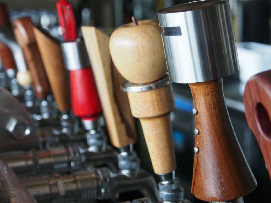 The Ned Kelly tap at BentSpoke is pretty distinctive. It's made by local artist Peter Rogers. Photo: Supplied