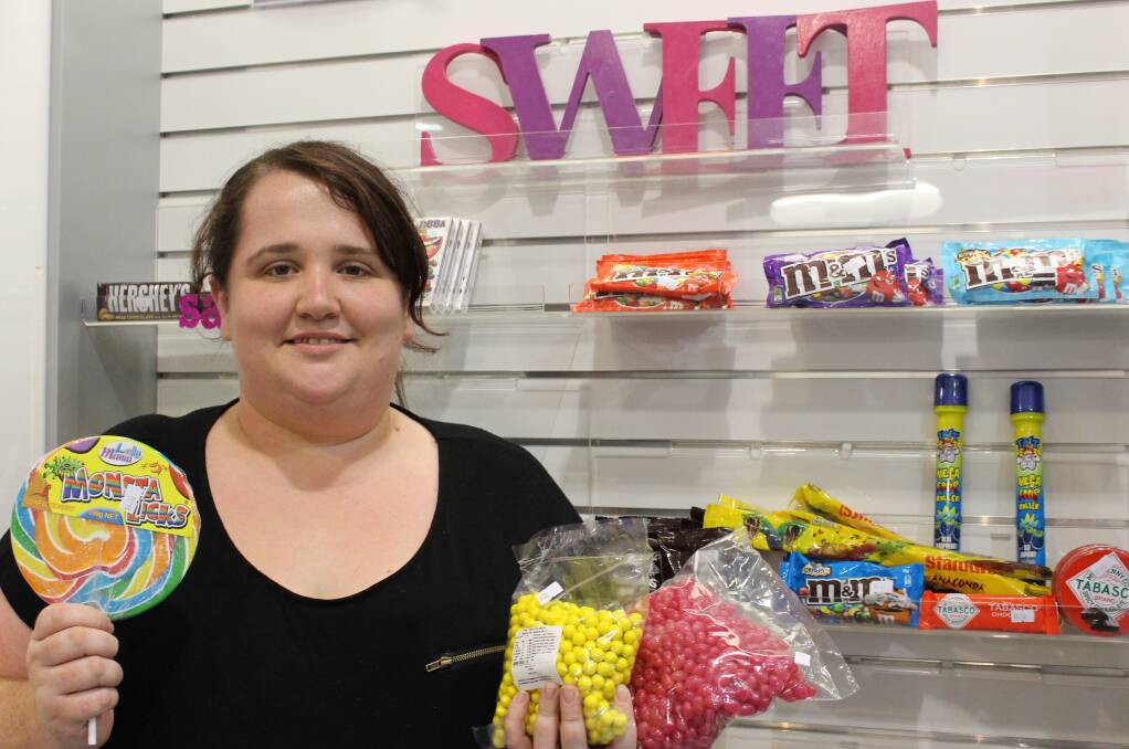 SWEET DREAMS: Griffith Lolly Lady Melissa Rose is only 24 years old but has already made her dreams come true with the opening of her lolly shop in Griffin Plaza.