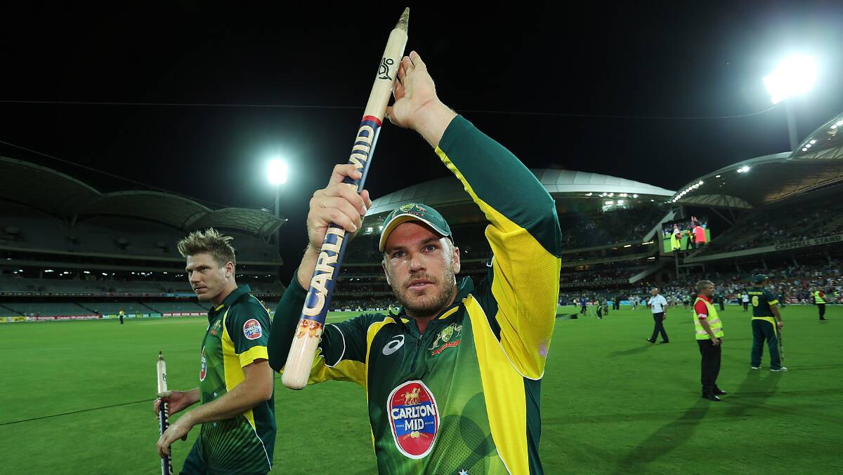Man of the match Aaron Finch of Australia. Picture: Getty