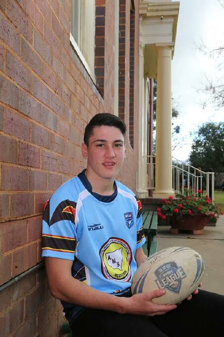 BRIGHT FUTURE: Griffith's Ben Sloane has returned home from Perth where he was part of the New South Wales under 16s Indigenous rugby league team. Picture: Anthony Stipo.