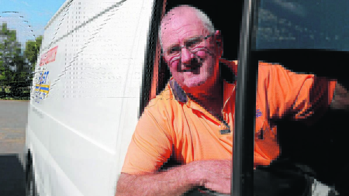 STILL GOING STRONG: Today marks 45 years since Archie Jiggins started work as a courier in Griffith. Picture: Anthony Stipo