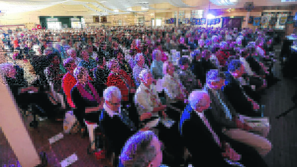 FULL HOUSE: Around 650 CWA members and 200 other interested people transform Woodside Hall into a sea of colour on Monday during day one of the state conference. Picture: Anthony Stipo