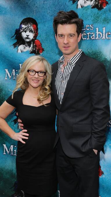 Rachael Harris and Christian Hebel attend the opening night. Pic: Getty Images