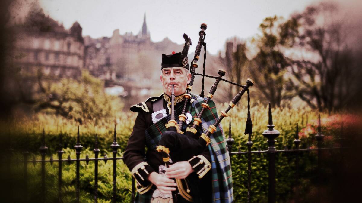 A piper plays on Princess Street on April 23, 2014 in Edinburgh, Scotland. Pic: Jeff J Mitchell/Getty Images