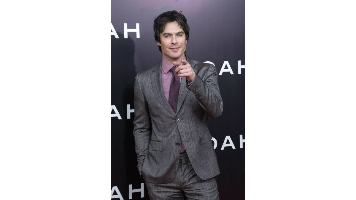Actor Ian Somerhalder attends the U.S. film premiere of "Noah" in New York March 26, 2014. Photo: Reuters.