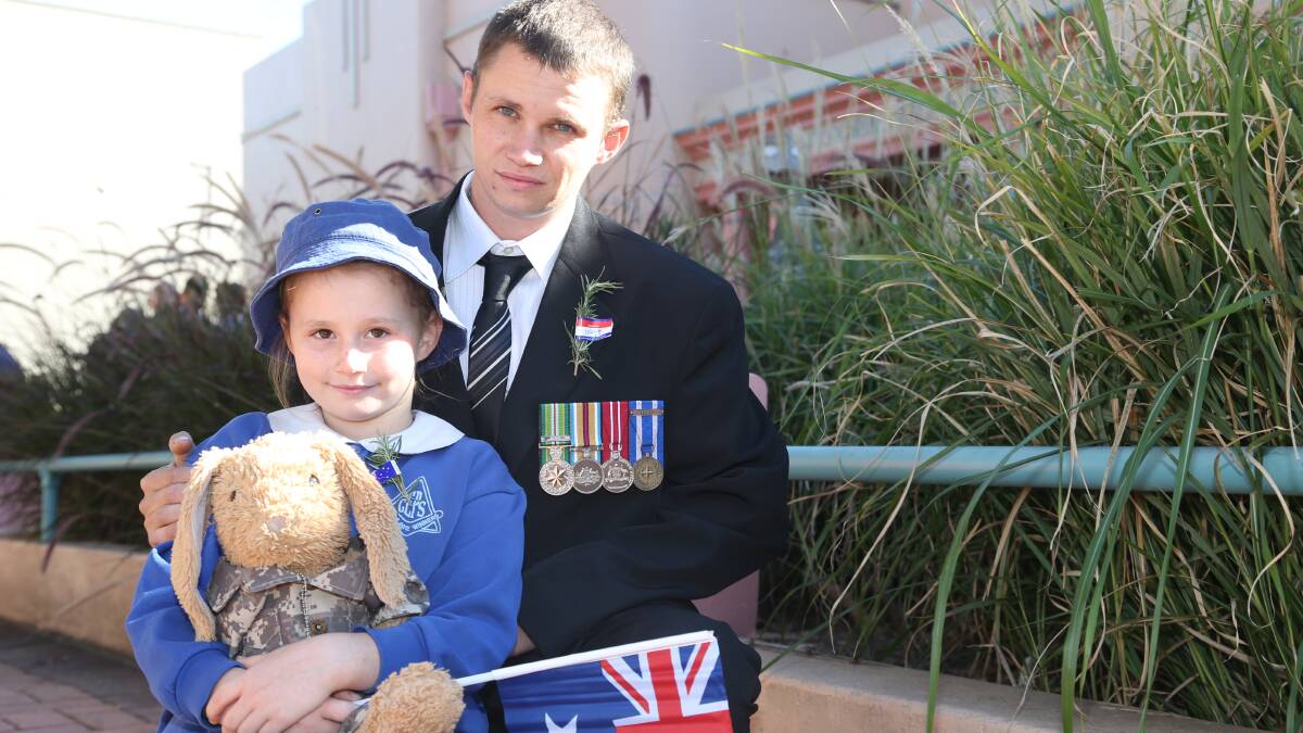 Maddison Potroz is hugely proud to have her father, Christopher, back from Afghanistan for Anzac Day. 