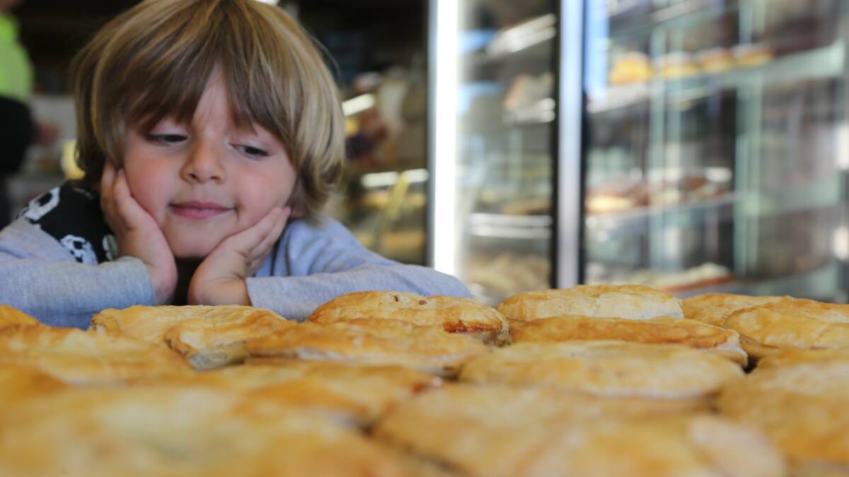 Beau Castle, 4, eyes off the pies