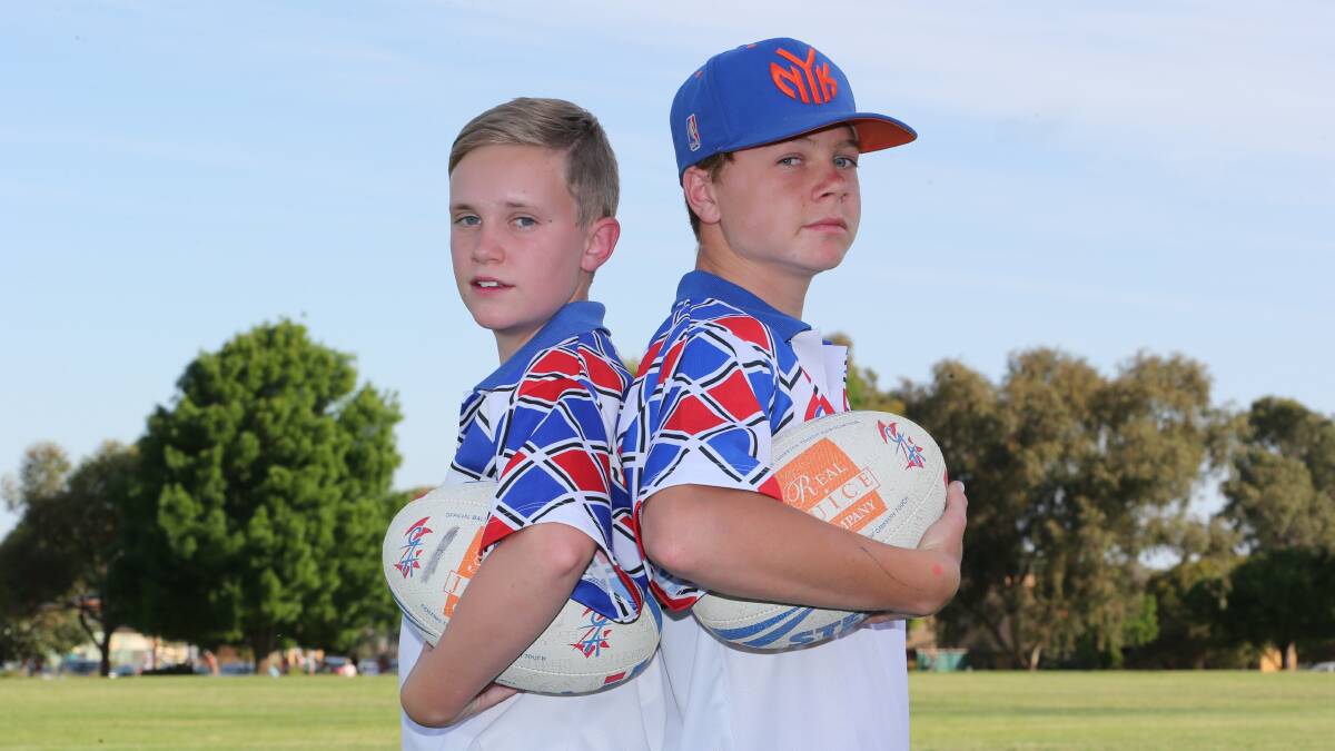 WHISTLEBLOWERS: Junior referees Connor Lane (left) and Isaiah Potts will officiate at the NSW Country Championships in Wollongong this weekend. Picture: Anthony Stipo