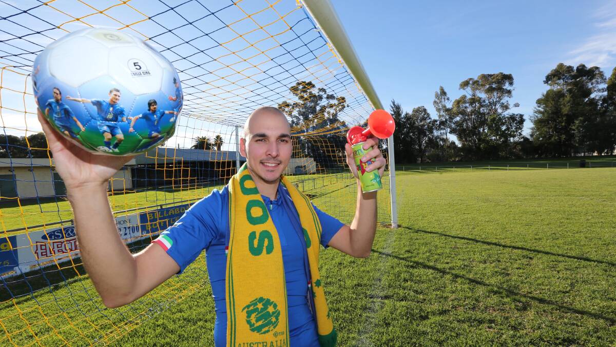 TOUGH CHOICE: Griffith's Sam Trimboli is torn between supporting Australia and Italy.