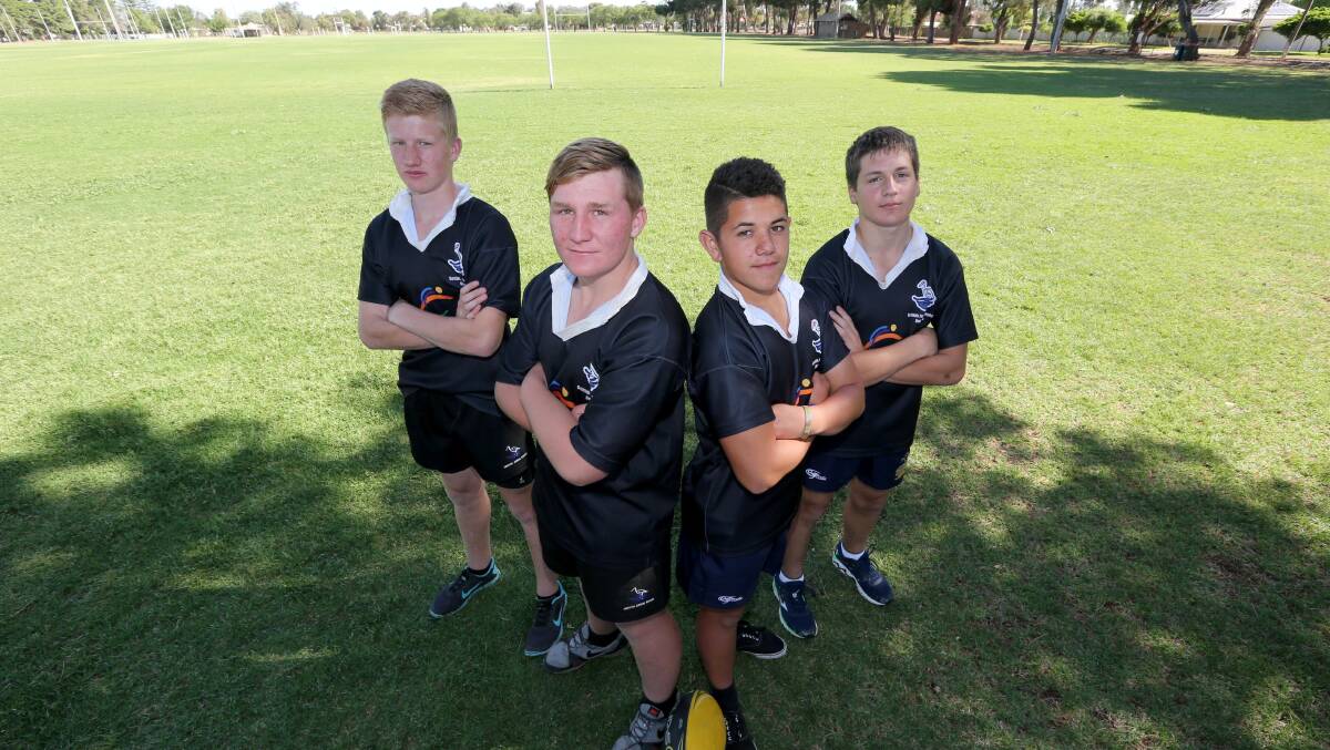 RISING STARS: (From left) Thomas Tyrrell, Zane Hogan, Ben Anau, Matt Parisotto and Apenisa Driti  trialled for the ACT-Southern NSW under squad. 