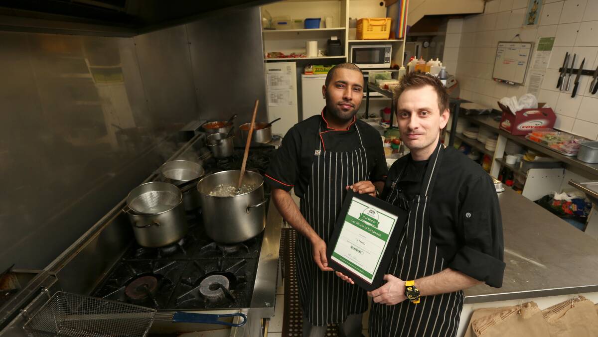 EXCELLENT: La Tavola's head chef Ben Dhanoa and manager/director Joe Barboro are ecstatic about receiving a TripAdvisor Certificate of Excellence 2014.