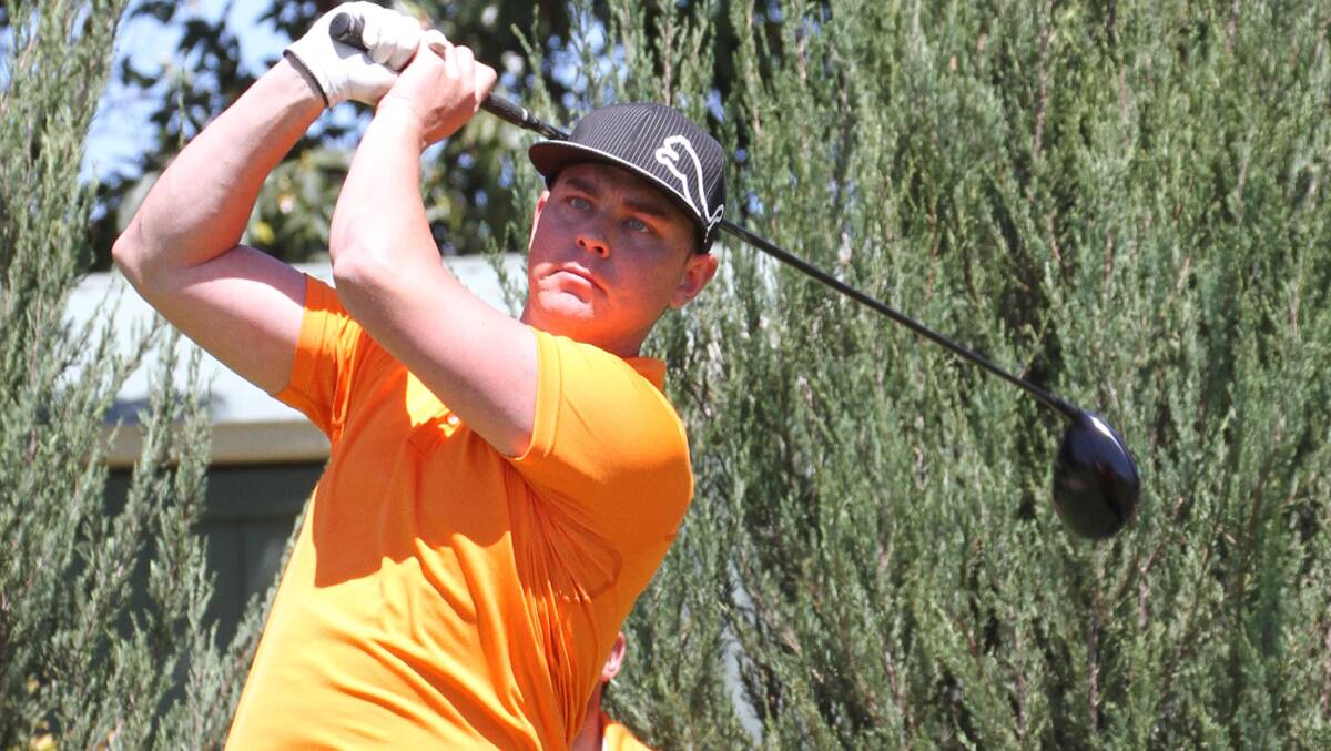 IN CONTROL: Matthew Staines holds a two-stroke lead heading into the final two rounds of the Griffith Golf Club Championship.
