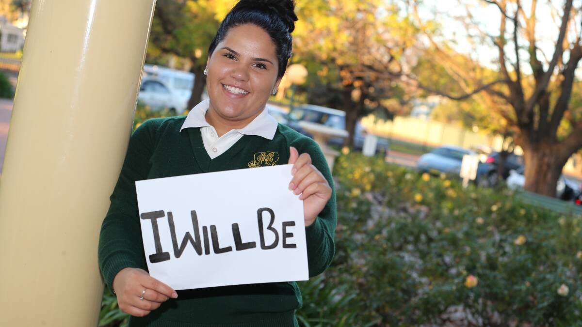 ANYTHING IS POSSIBLE: Griffith High School year 11 student Vanessa Myers is determined to inspire other local Indigenous students. Picture: Anthony Stipo.