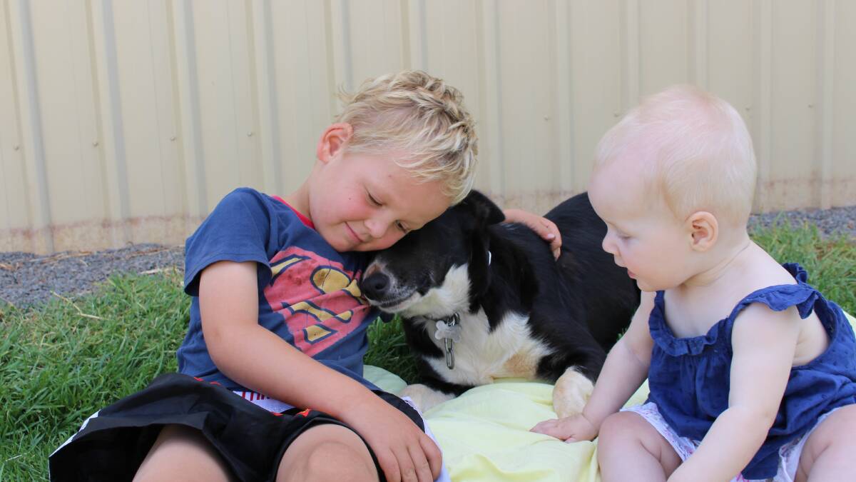 PLEASE BE SAFE: Darby Robertson, 4, and his sister Millie-Jean, nine months, are still little - and their mum hopes they never get hooked on drugs.